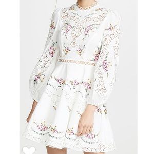 COPY - Zimmermann Allia Short Dress in Ivory, Siz…